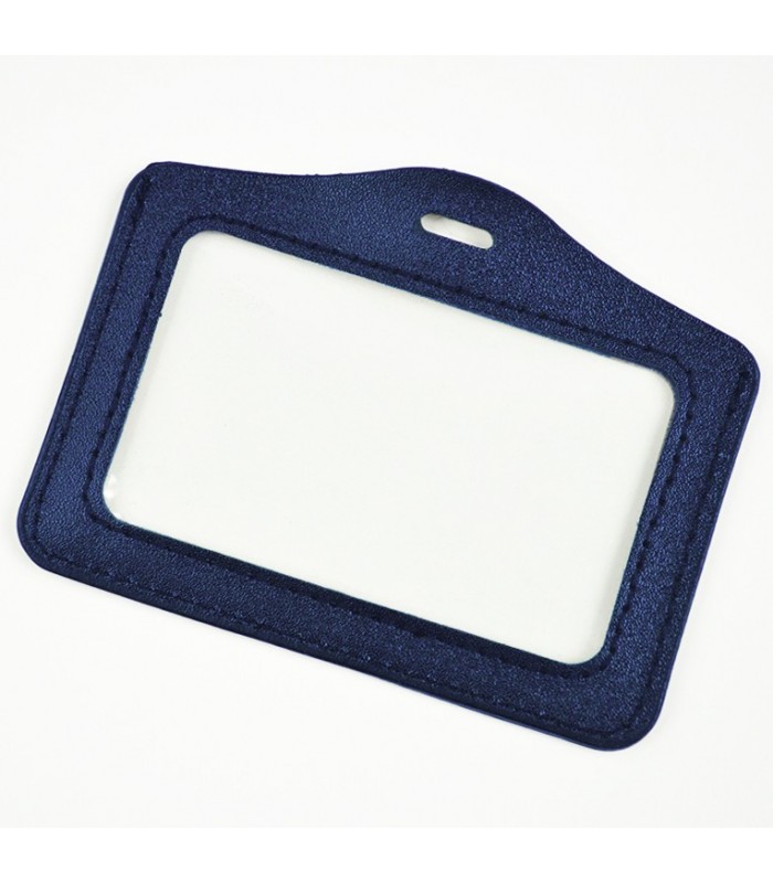 Porte-badge semi-rigide bleuté format carte bleue