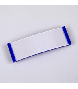 Porte-nom avec aimant bleu 63 mm x 22 mm